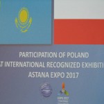 Plakat informujący o udziale Polski w Expo 2017
